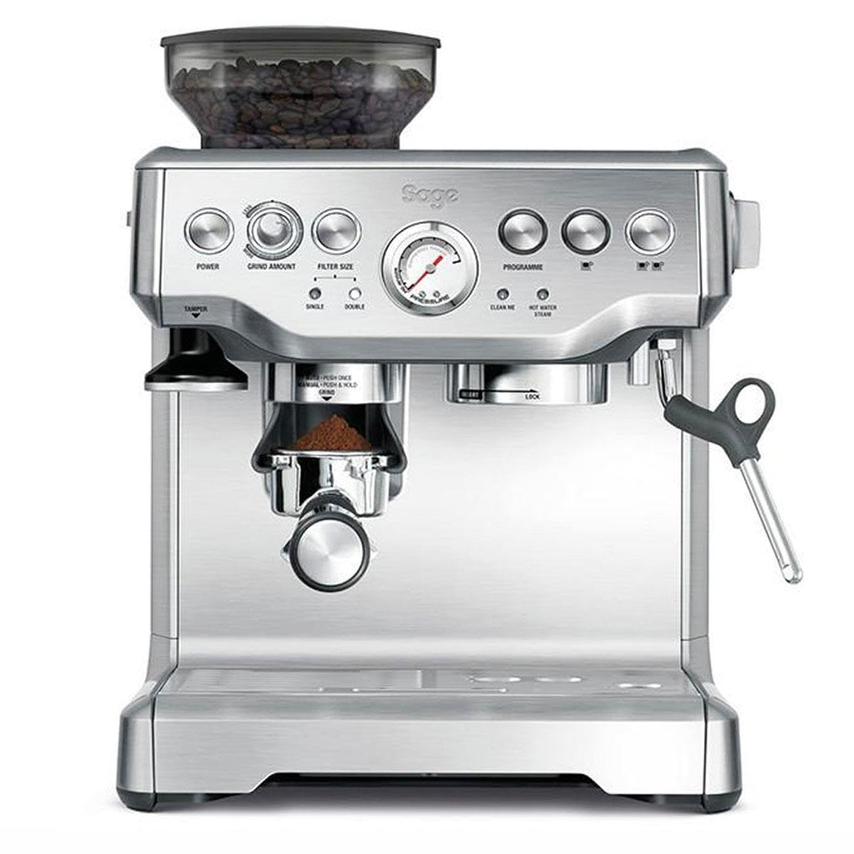 Sage Barista Express, Bean to Cup Machine, Brushed Stainless Steel