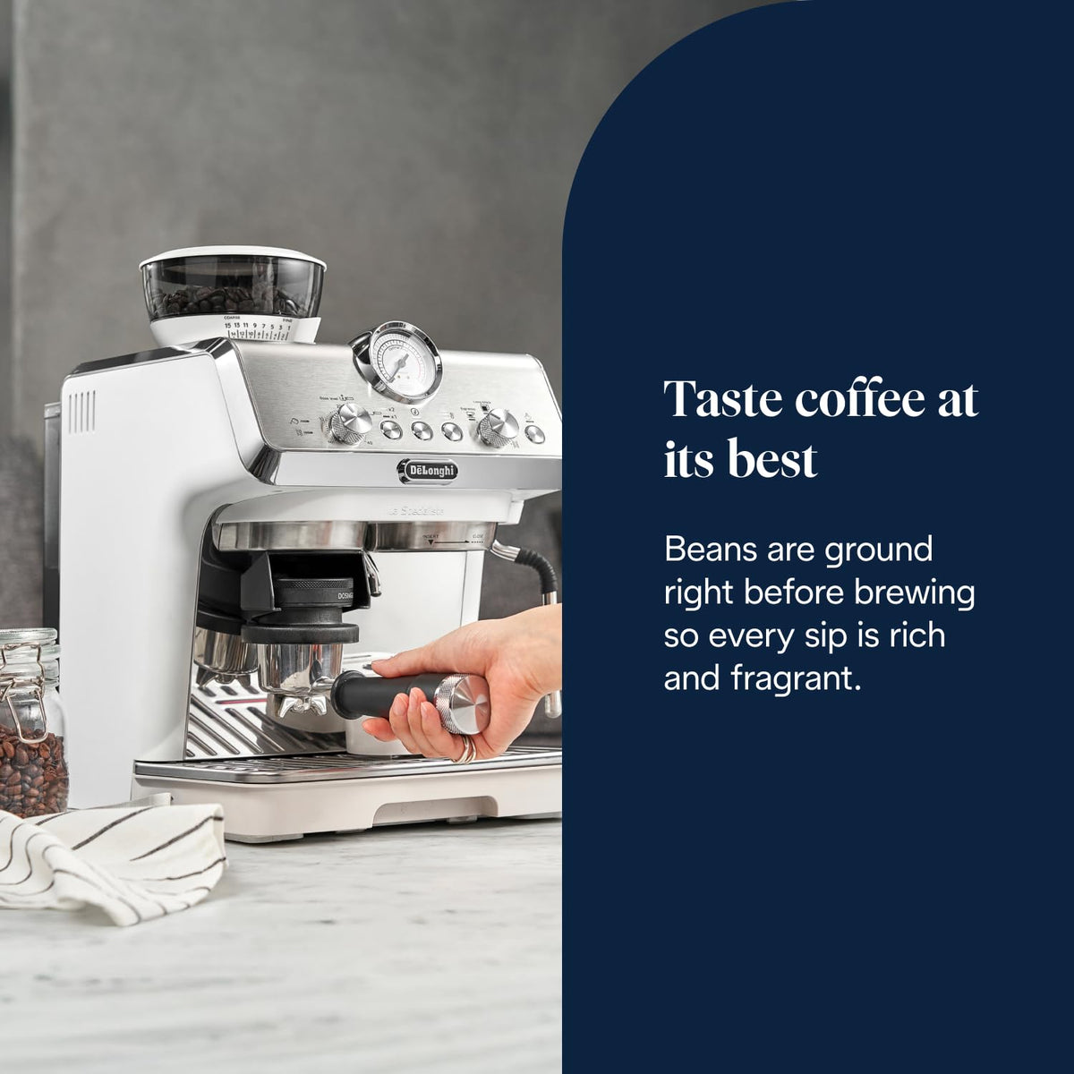 De'Longhi La Specialista Arte - Espresso Machine 3 Preset Drinks Black