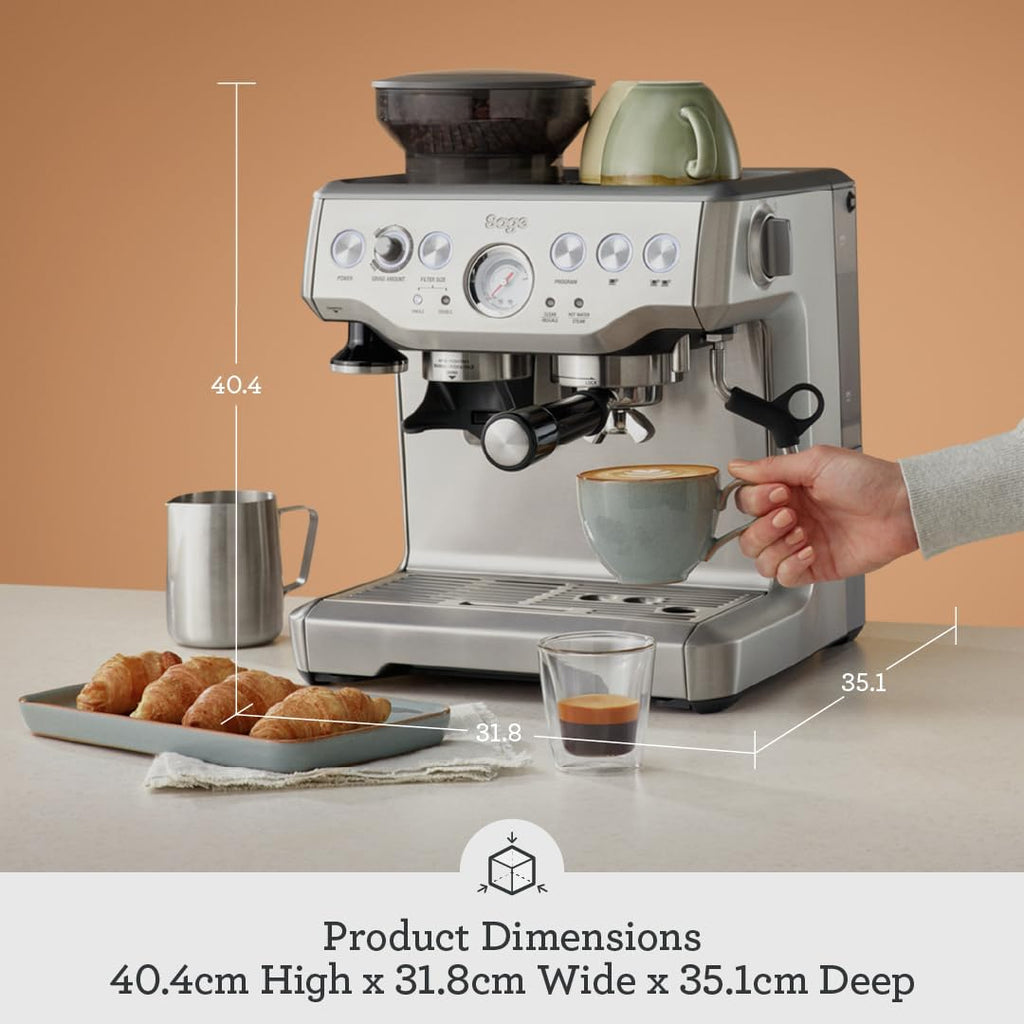 Sage Barista Express, Bean to Cup Machine, Brushed Stainless Steel