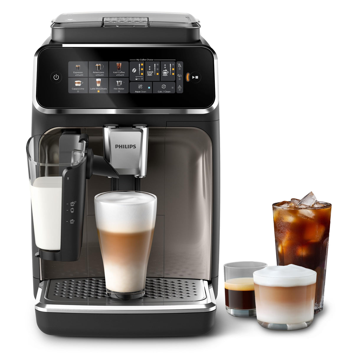 PHILIPS 3300 Series Bean to Cup Coffee Machine, 5 Hot/Iced Drinks One Touch