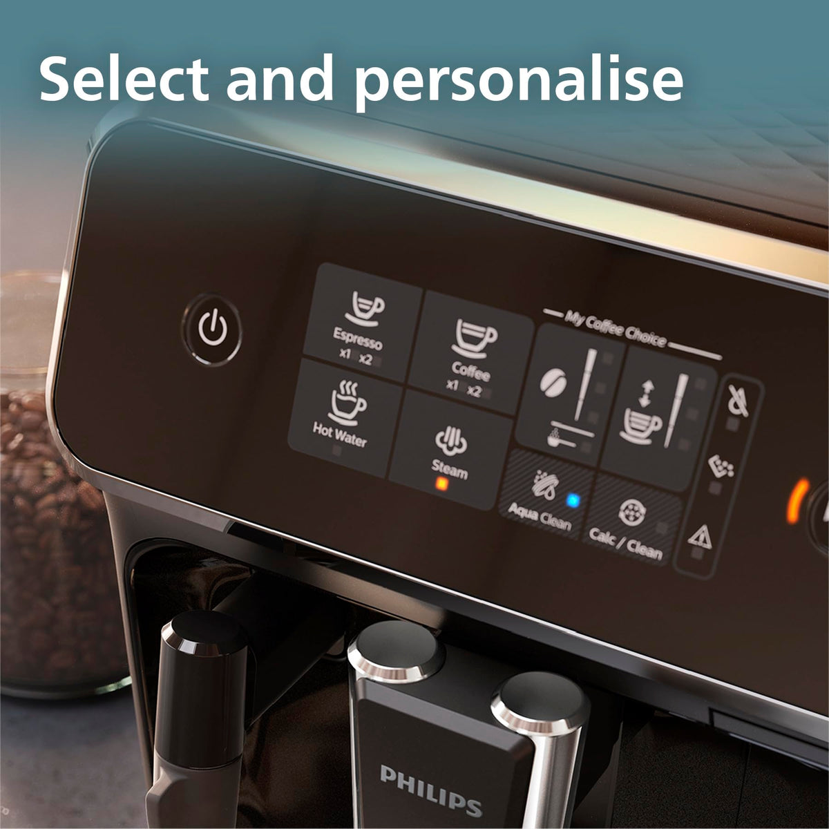 PHILIPS 3300 Series Bean to Cup Coffee Machine, 5 Hot/Iced Drinks One Touch