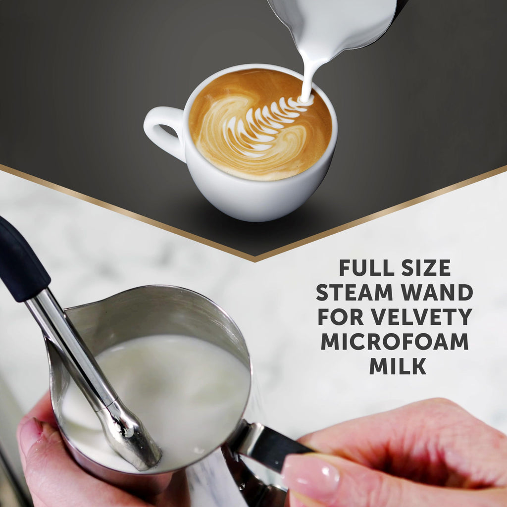 Breville Barista Max Espresso Machine | Latte & Cappuccino Coffee Maker with Integrated Bean Grinder & Steam Wand | 2.8 L Water Tank | 15 Bar Italian Pump | Stainless Steel