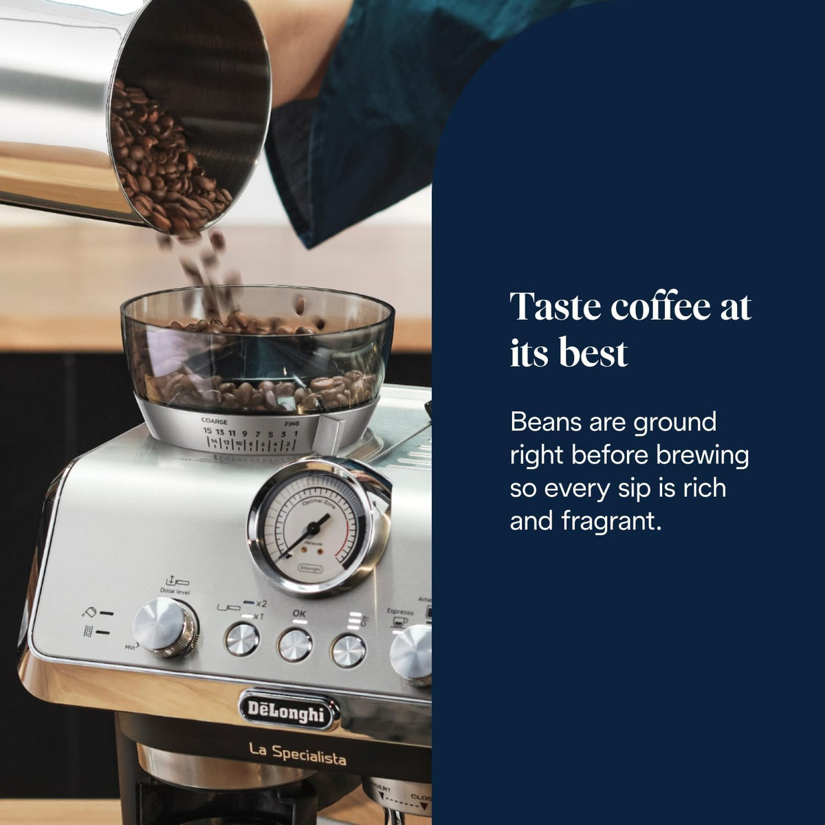 De'Longhi La Specialista Arte - Espresso Machine 3 Preset Drinks Black