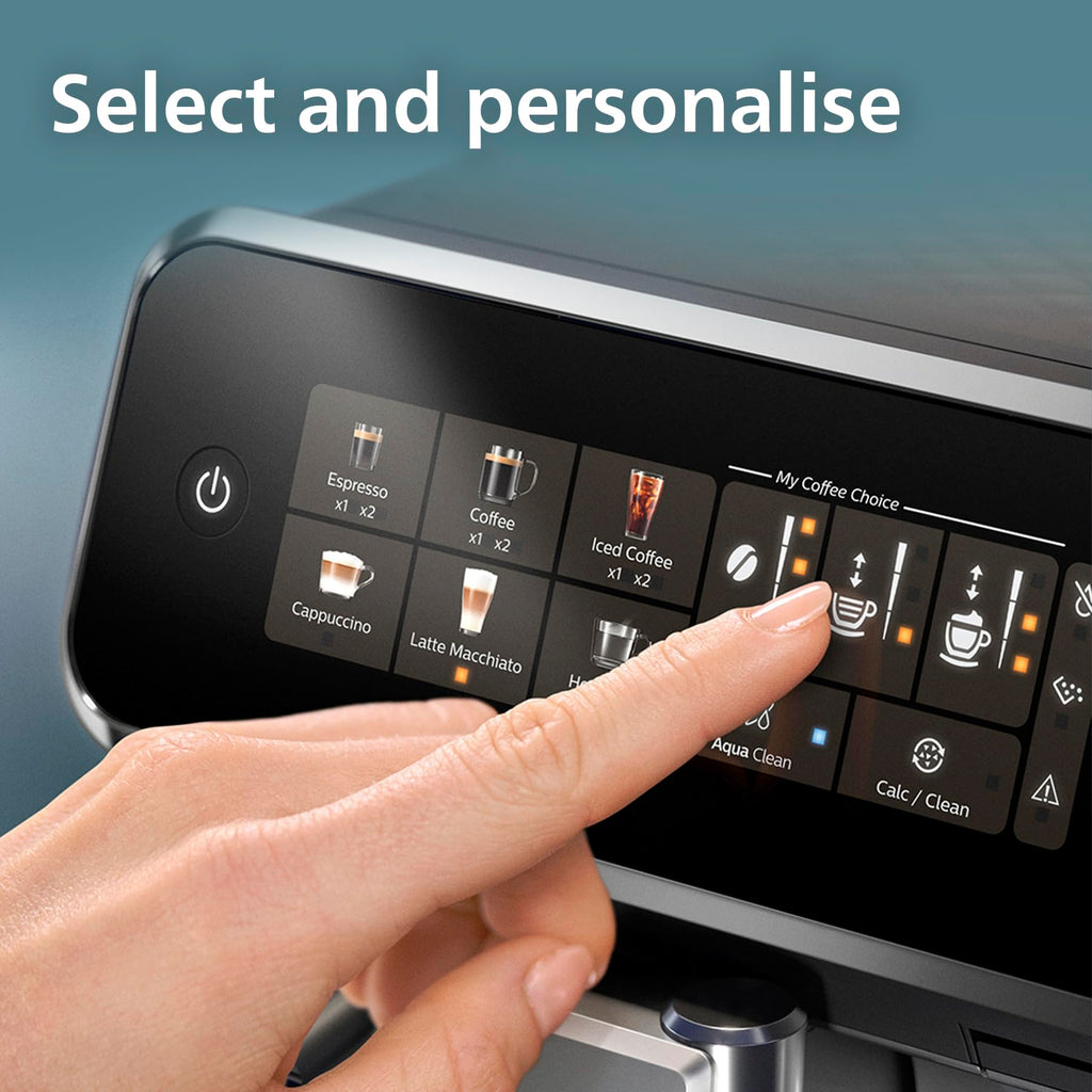 PHILIPS 3300 Series Bean to Cup Coffee Machine, 5 Hot/Iced Drinks One Touch
