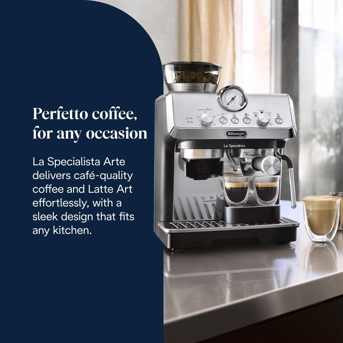 De'Longhi La Specialista Arte - Espresso Machine 3 Preset Drinks Black