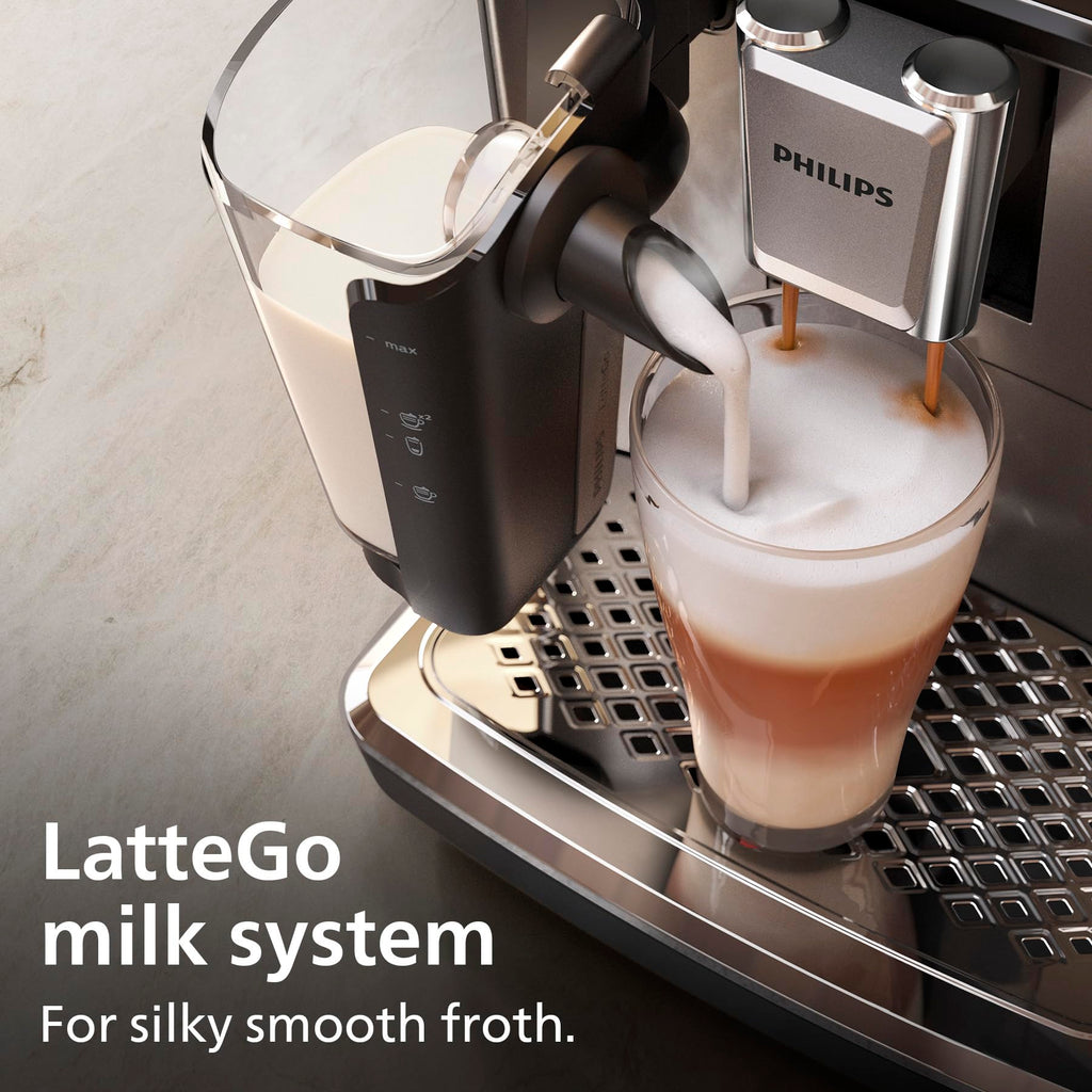 PHILIPS 3300 Series Bean to Cup Coffee Machine, 5 Hot/Iced Drinks One Touch