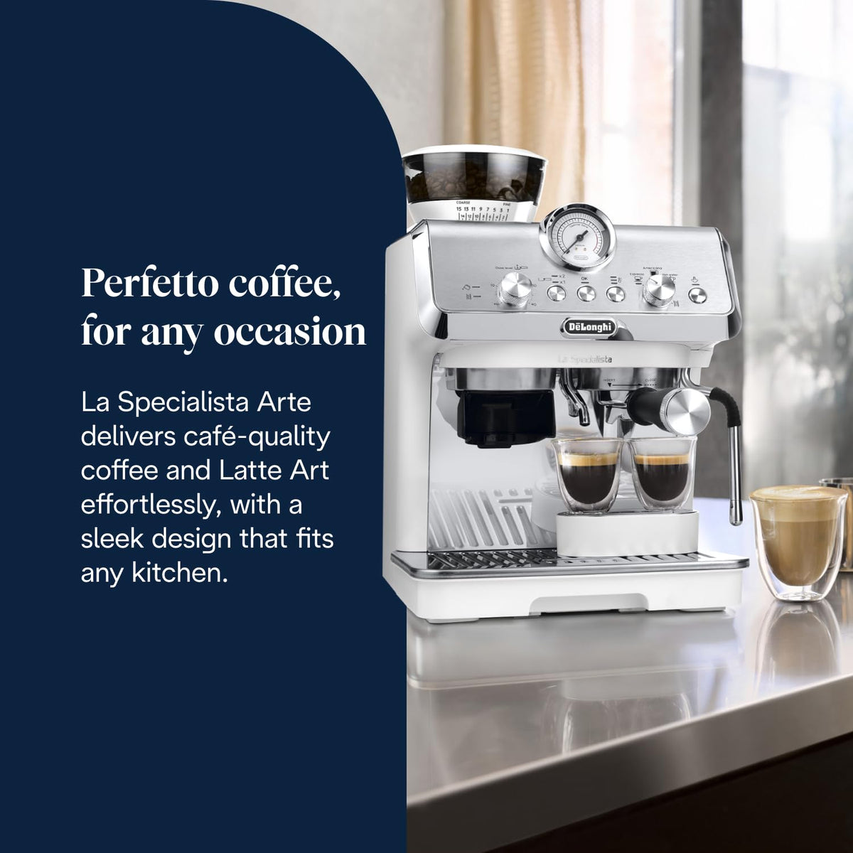 De'Longhi La Specialista Arte - Espresso Machine 3 Preset Drinks Black