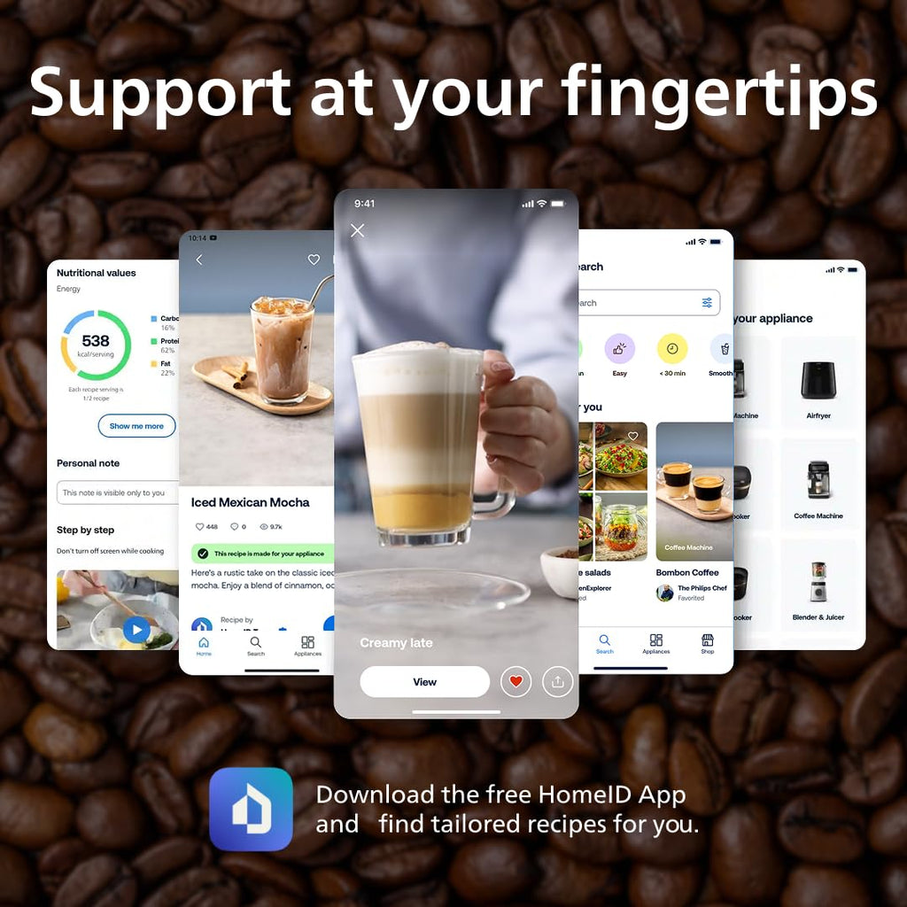 PHILIPS 3300 Series Bean to Cup Coffee Machine, 5 Hot/Iced Drinks One Touch