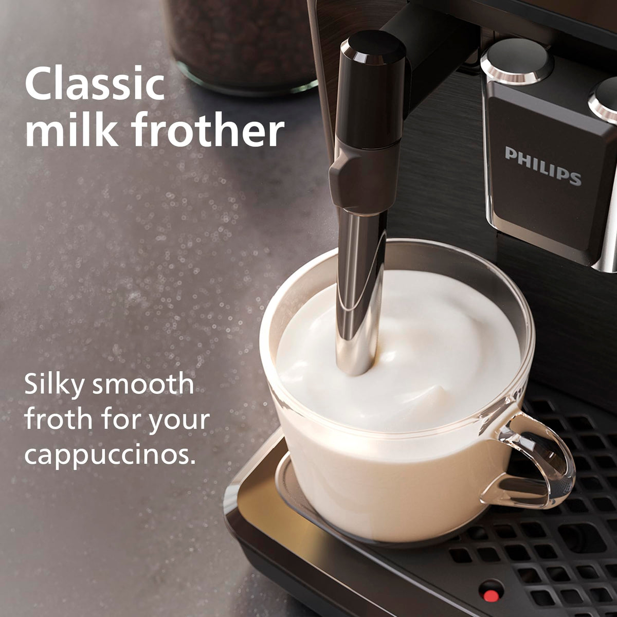 PHILIPS 3300 Series Bean to Cup Coffee Machine, 5 Hot/Iced Drinks One Touch