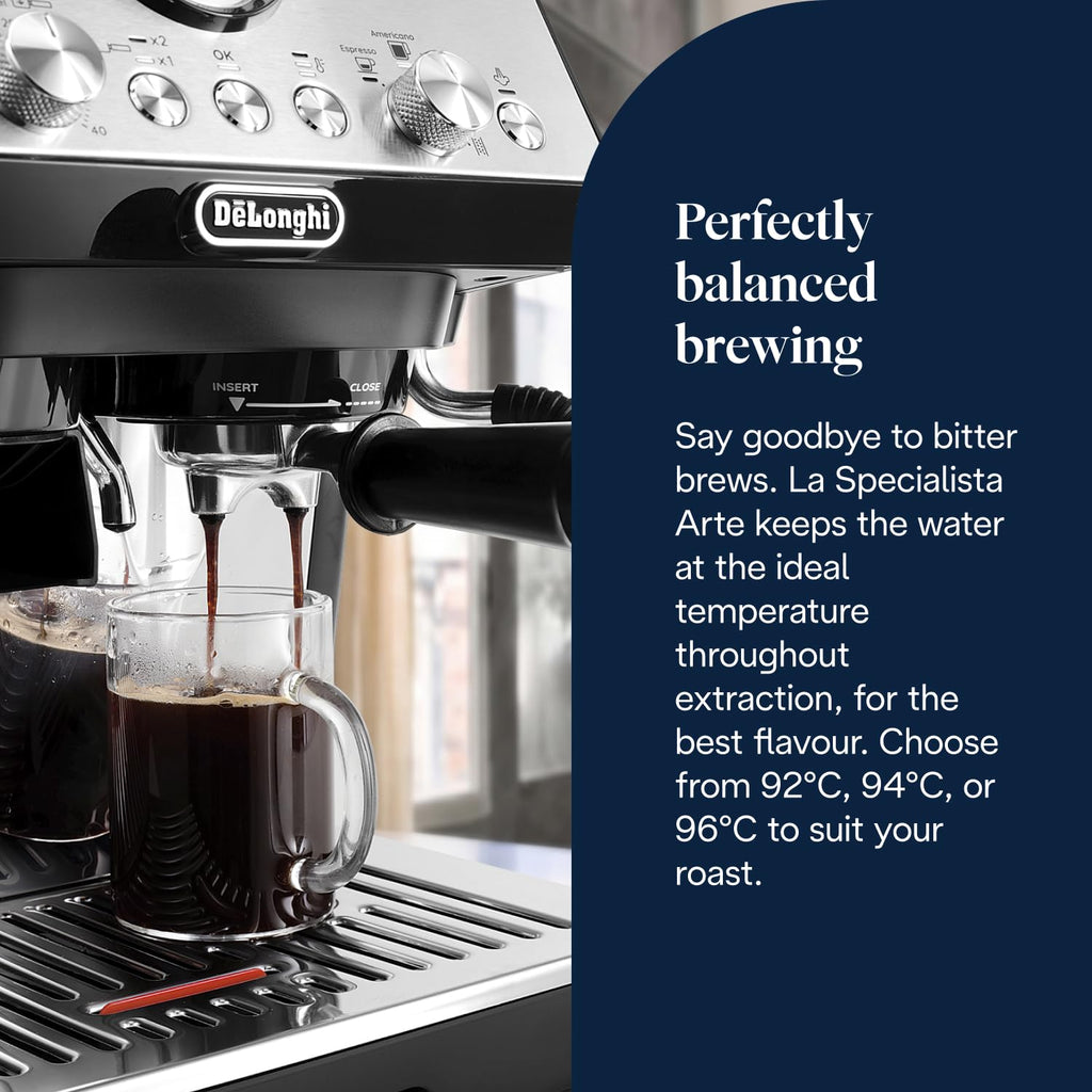 De'Longhi La Specialista Arte - Espresso Machine 3 Preset Drinks Black