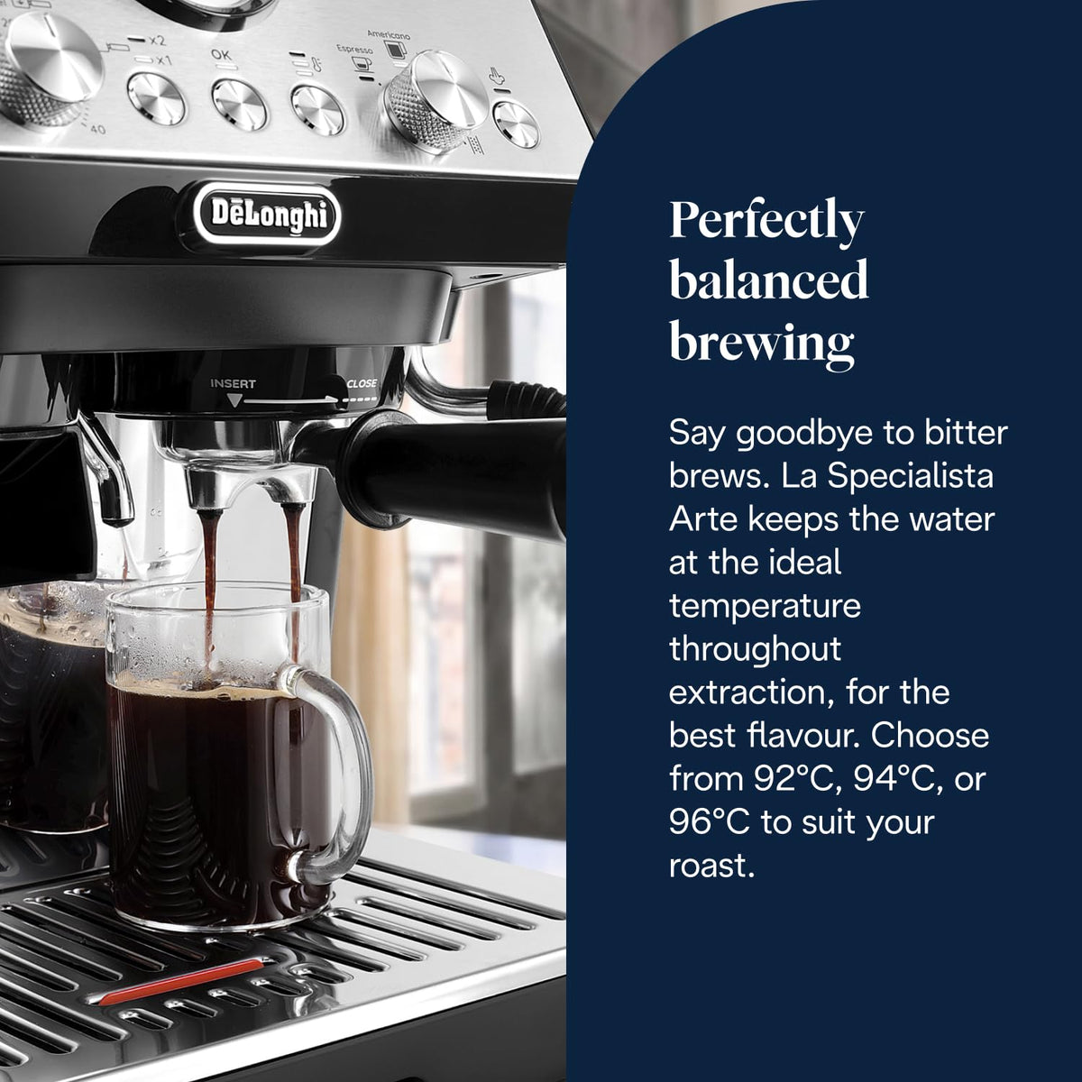 De'Longhi La Specialista Arte - Espresso Machine 3 Preset Drinks Black