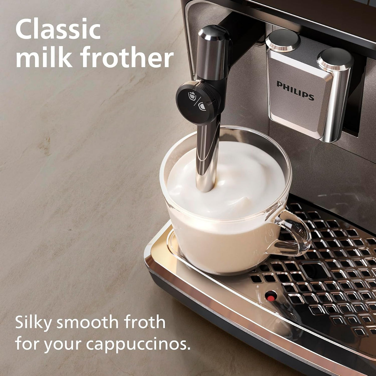 PHILIPS 3300 Series Bean to Cup Coffee Machine, 5 Hot/Iced Drinks One Touch